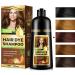 CCKULOOB Hair dye black hair color shampoo 3in1 hair color shampoo with herbal extracts natural coverage of gray hair Hair Color shampoo for dry hair long lasting 500 ml chestnut brown