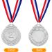 Olympic Style Metal Winner Awards with Neck Ribbon - Gold/Silver/Bronze (12PCS) - Buy Online on GoSupps.com