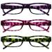 The Reading Glasses Company Unisex Ace Reading Glasses (Pack of 1) +1.00 Diopters Purple/ Pink/ Green