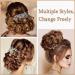 Short Wavy Messy Bun Hair Piece - Drawstring Ponytail Chignon Clip for Women | Medium AuBurn - Buy Online on GoSupps.com