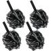 Bamboo Charcoal Shower Loofah Sponge 4 Pack - Exfoliating Body Scrubber for Men & Women - Gentle Cleanse Bath Pouf - Buy Online on GoSupps.com