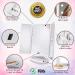 LED Lighted Vanity Mirror with 21 Lights, Trifold Design and Touch Screen Dimming - 11x7.1x1 inches, 2X/3X Magnification for Perfect Makeup - Buy Online on GoSupps.com