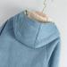 Buy Hanxiulin Womens Plush Fleece Jacket Warm Long-Sleeved Winter Coat with Hood Cuddly Outdoor Jacket in Blue - Buy Online on GoSupps.com
