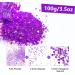 Hemoer Holographic Chunky Glitter - Purple 100g | Craft Glitter for Resin Face Nail Body Slime & Parties - Buy Online on GoSupps.com