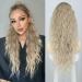 Pference Extensions Blond Lang Wound Hair Part Ponytail Natural Kunsthaar Hair Hair extensions Extensions for women Afro braid ponytail approx. 65cm 095h 18t-60