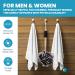 Bamboo Charcoal Infused Loofah Back Scrubber Set for Men & Women | Exfoliating Shower Sponge | Includes 1 Stick Loofah, 1 Luffa Pouf, and Hanging Hook - Black - Buy Online on GoSupps.com