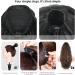 26 Inch Long Wavy Ponytail Extension | Synthetic Hair | Brown Mixed Honey Blonde Color | Daily Wear Drawstring Hairpiece - Buy Online on GoSupps.com