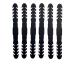 6Pcs Face Mask Clips SOFT Silicone Anti-Slip Extension Hook Ear Savers for Ear Protection behind head - Reusable Adjustable Ear Straps Silicone Tie back buckle BLACK