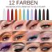  Generisch Set of 12 colored kohl eyeliner pencils - Waterproof - Matte - Long-lasting - 0.2g per pencil - Rainbow colors - For carnival stage makeup wedding - Buy Online on GoSupps.com