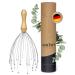 Anders - premium head massage spider (24 fingers) bamboo handle - comfortable head massager with sustainable gift packaging