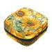 Blooming sunflower ladies' binding bags menstrual pad bag portable menstrual cup pocket with zipper for teenagers girls women women color 1