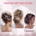 2 PCS Blonde Mix Messy Hair Bun Scrunchies for Women - Curly Wavy Ponytail Extensions Updo Chignons Hair Accessories - Buy Online on GoSupps.com