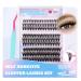 Self Adhesive Eyelashes Lash Clusters Kit Self Adhesive Individual Lashes kit 180 pcs Reusable Cluster Lashes Self Adhesive 30D 40D 50D No Glue 8-18mm Mixed Length Press on Lashes and Lash Tweezers 69-A