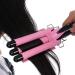 Nebula-X Three Barrel Curling Iron Wand - 1 Inch Ceramic Tourmaline Triple Barrels Dual Voltage Crimp (Pink) - Buy Online on GoSupps.com