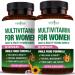 NEW AGE Multivitamin for Women - B-Complex Whole Foods Hair Support Iron - All in1 Womens Multivitamin - Bioavailable & Gentle on Stomach - Made in USA - 120 Count 60 Count (Pack of 2)