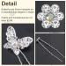 OIIKI 20 PCS Wedding Bridal Hair Pins - Pearl Butterfly & Rhinestone Flower U Shape Clips for Women & Girls - Buy Online on GoSupps.com