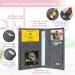 Stylish Felt Motherpass Cover with Elephant Embroidery - Perfect Gift for Pregnant Women - Dark Gray with Compartments for Ultrasound and Vaccination Pass - Buy Online on GoSupps.com