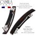 Camila Paris AD1/2 French Hair Barrette Clip Set - 2 Pack Tortoise | Strong Hold Grip Hair Clips for Women & Girls | Made in France 2.5 Inch - Buy Online on GoSupps.com