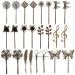 inSowni 24 Pack/12 Pairs Pretty Brown Bronze Vintage Retro Leaf Flower Butterfly Hair Pins Decorative Bobby Pins Fancy Hairpin Cute Hair Clips Thin Fine Short Hair Barrettes Accessories for Women Girl