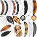 20 Pieces Banana Hair Clips Set Vintage Clincher Combs Classic Large Double Comb Banana Clips Fishtail Hair Clips Ponytail Banana Holder Clips Rounded Edges Hair Clips for Women Girls