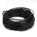 BEADNOVA Genuine Round Leather Cord Black Leather Strips for Jewelry Making Bracelet Necklace Beading (11 Yards,1.5mm) 02.black 1.5mm