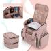 LUXJA Nail Polish Organizer Holds 48 Bottles and a Nail Lamp - Pale Rose | Patent Pending Design with Removable Bags and Tools Storage Pockets - Buy Online on GoSupps.com