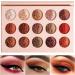 Neutral Eyeshadow Palette - Rose Gold Smokey Red Brown Highly Pigmented Matte Shimmer and Metallic 15 Colors Eye Shadow Pallet - DE LANCI Professional Warm Natural Tone Bronze Eyeshadow For Beginners - Buy Online on GoSupps.com