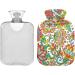 NAANLE Retro Flower Paisley Heat Bottle | 1L Hot Water Bottle for Back Pain Relief & Cold Therapy | Hand & Foot Warmer - Buy Online on GoSupps.com