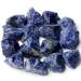 XIANNVXI Blue Sodalite Crystals Natural Raw Crystal Rocks Rough Stones 1" Bulk Reiki Healing Gemstones Tumbling Cabbing Fountain Rocks 0.45lb Blue - Sodalite