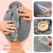 YFONG Microfiber Hair Towel Wrap - 2 Pack Super Absorbent Quick Dry Hair Turban for Women | Anti Frizz Large Hair Drying Towel in Gray & Camel - Perfect for All Hair Styles - Buy Online on GoSupps.com