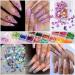 ANDERK Colorful Butterfly Sequins for Hair and Nails - 24 Boxes Iridescent Flakes Colorful Mixed Paillette Makeup Face Body Hair Nail Art Decoration - Buy Online on GoSupps.com