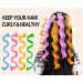 40PCS Heatless Hair Curlers - Wave and Spiral Styles (12inches) - DIY Curlers Kit for Short to Medium Hair - No Heat Damage - Includes 4 Styling Hooks - Buy Online on GoSupps.com