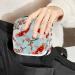 Stylish Menstruation Pad Bag with Zipper - Tropical Japanese Flowers & Koi Fish Design | Women s Napkin & Tampon Collecting Bag - Buy Online on GoSupps.com