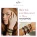 By Lilla Chocolate Chip Stack Ponytail Hair Ties & Bracelets - Set of 8 - No Crease Hair Ties for Women - Rose/White Pearl/Nude/Black/Silver - Buy Online on GoSupps.com