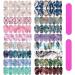 PULABO16 Sheets Marble Full Cover Nail Wraps Strips 224 Pieces Marble Printed Nail Art Polish Stickers Self-Adhesive Nail Manicure Decal With 4 Pieces Nail Files For Women Girls Nail Art Diy Attractive and Fashion