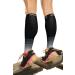 Calf Compression Sleeve Men & Women - Shin Splints Support Footless Compression Socks for Calf Support Achilles Tendon Support Leg Cramps Varicose Veins Maternity Nurses (1 Pair BLK-GRY S/M)