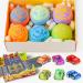 Bath Bombs for Kids - Extra Large 6pc Organic Bath Bombs with Surprise Toy Car - Handmade with Natural Essential Oils - Moisturizing Fizzy Fun Bath Bombs for Boys and Girls - Birthday Gift Ideas Car Bubble Bath
