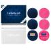 Labeaut Slimming Pads - Washable Microfiber Makeup Remover & Facial Cleaning Pads (6 Pack 9 cm) - Eco-Friendly Dark Blue & Pink - Buy Online on GoSupps.com
