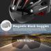 Shinmax CPSC/CPC Certified Bike Helmet with Magnetic Goggles & LED Light | Adjustable Adult Cycling Helmet - Black/Red/White - Buy Online on GoSupps.com