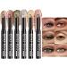 Creamy Eyeshadow Stick 6 Colours Eye Pen - Shiny Pencil Multi-Use Long-Lasting Hold for Everyday Look Eye Base for Women Makeup - Buy Online on GoSupps.com