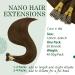 RUNATURE 20 Inch Nano Hair Extensions - Brown Human Hair Nano Ring Beads 50g - A-Nano #4 - Buy Online on GoSupps.com