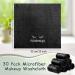 30-Piece Microfiber Makeup Remover Cloths 13x13 Inches - Reusable & Absorbent Towels for Women - Makeup Washcloths with Embroidery - Black - Buy Online on GoSupps.com