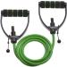 DYNAPRO Exercise Resistance Bands, Adjustable Length, Comfort Handles, Professional Quality, Anti-Snap. Great for Workouts, Physical Therapy, Yoga Green (Medium)