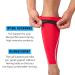 360 RELIEF Compression Calf Sleeves for Men and Women Sports | Shin Splints, Muscle Cramps, Workout Support | Running, Hiking, Marathon | Sizes M L XL, Red, Single Pack with Mesh Laundry Bag - Buy Online on GoSupps.com