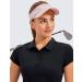 CRZ YOGA Women's Workout Polo Shirt Crop Top - X-Small, Black | Athletic Sports Tee for Golf, Tennis & More - Buy Online on GoSupps.com