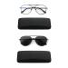 Aviator Style Blue Light Blocking Bifocal Reading Glasses and Anti UV400 Sunglasses Bifocal Reading Glasses Clear Lenses + Gray Lenses 2.5 Diopters