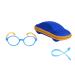 Children blue light filter glasses without starch UV block tr90 round glasses frame for young girls + anti -slide glasses tape + glasses case