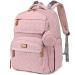 BabbleRoo Diaper Bag Backpack Large Diaper Backpack with Changing Mat Pacifier Bag & Stroller Straps Pink