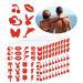 300 Pieces Tanning Stickers for Body Self Adhesive Tanning Sunbathing Stickers Self Adhesive Sunbathing Stickers for Adults and Children No Skin Irritation Tanning Salon Supplies (10 Styles)