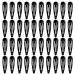 40Pcs Silicone Coated Snap Hair Clips Non-Slip Metal Hair Clip Barrettes Drop Oil Protection Hair Barrettes for Kids Teens Girls and Women(Black)